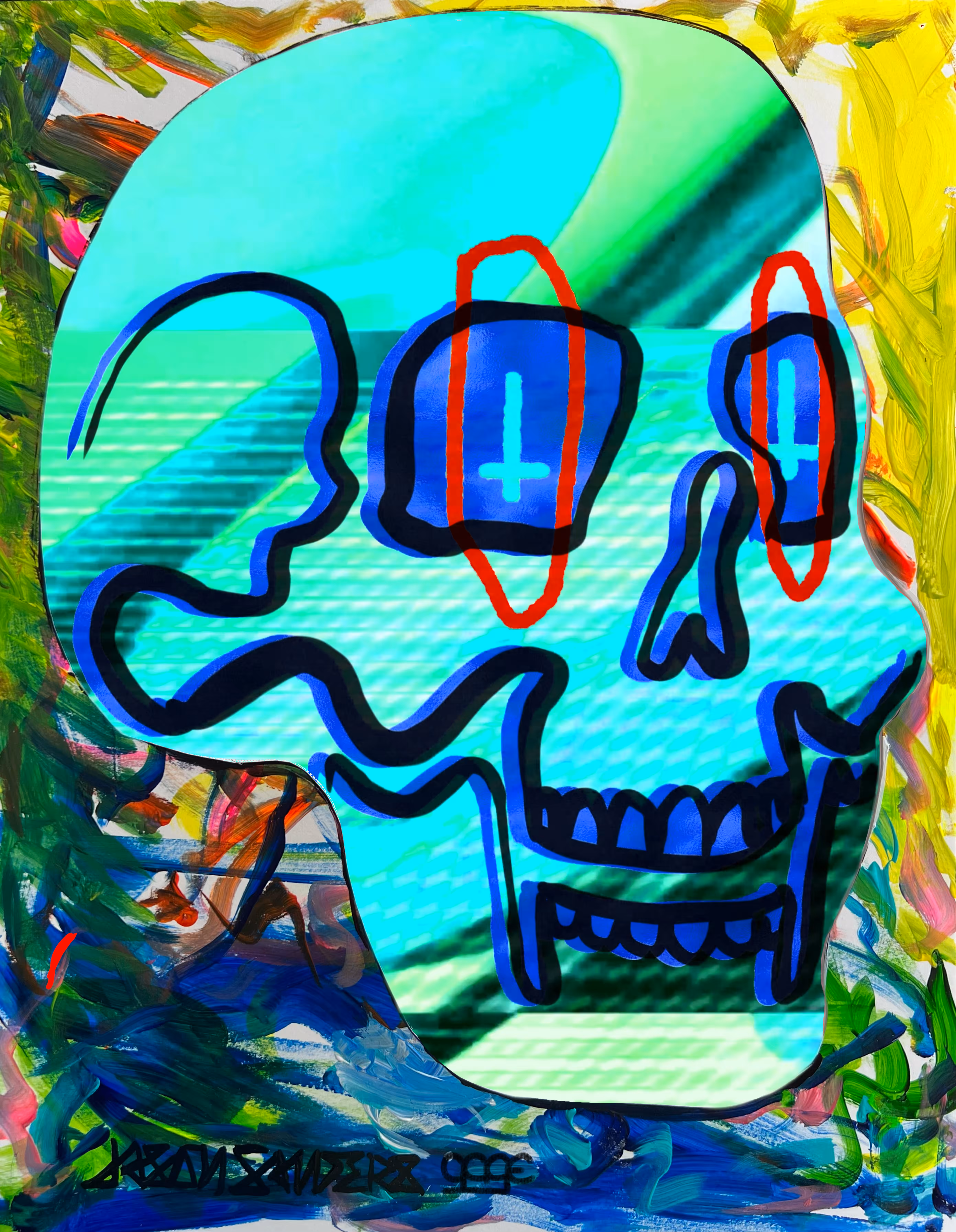 Glitch Green 2023 ArtByGage X FLOW by DrainedEye