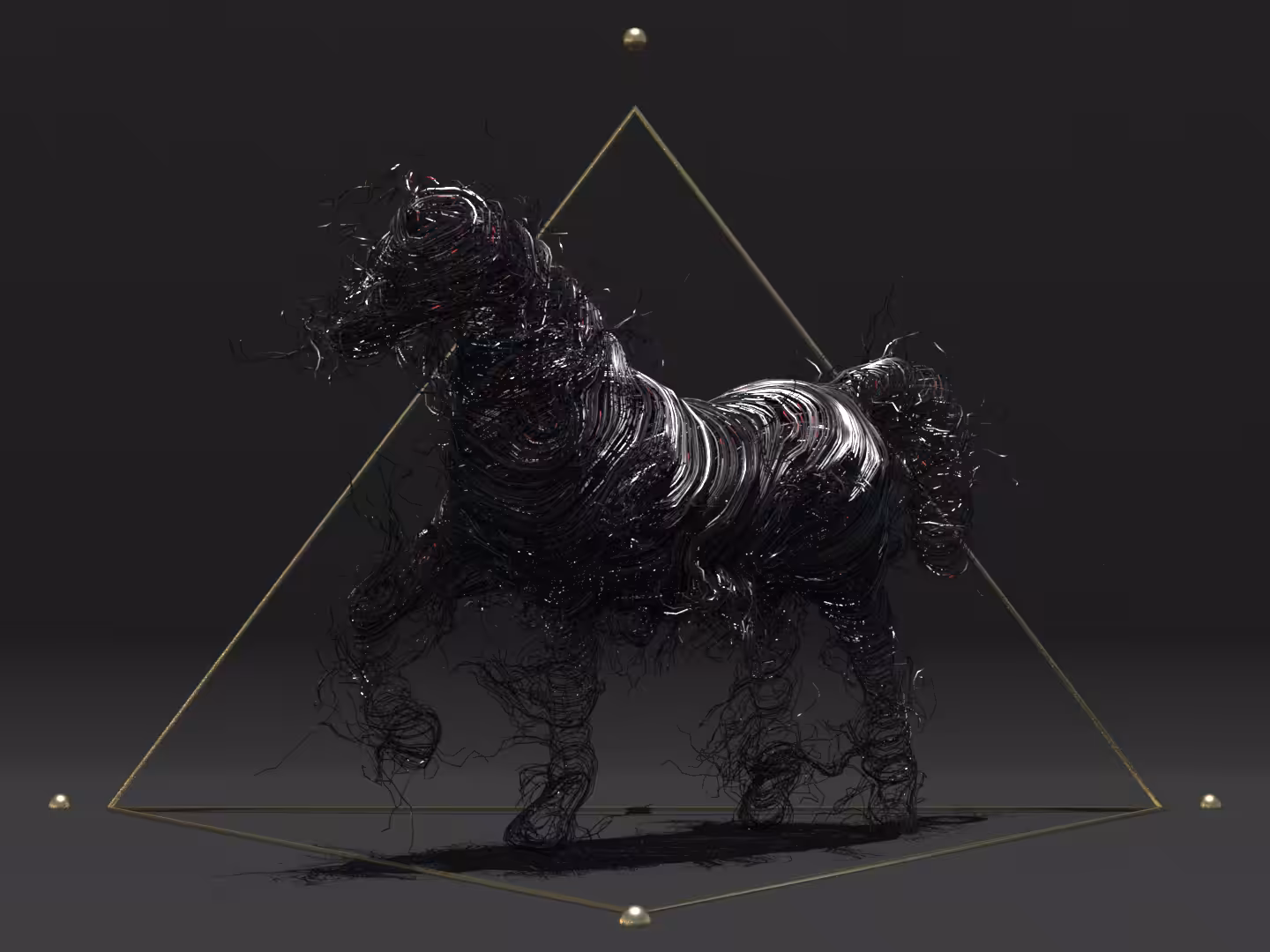 black b*lls horse