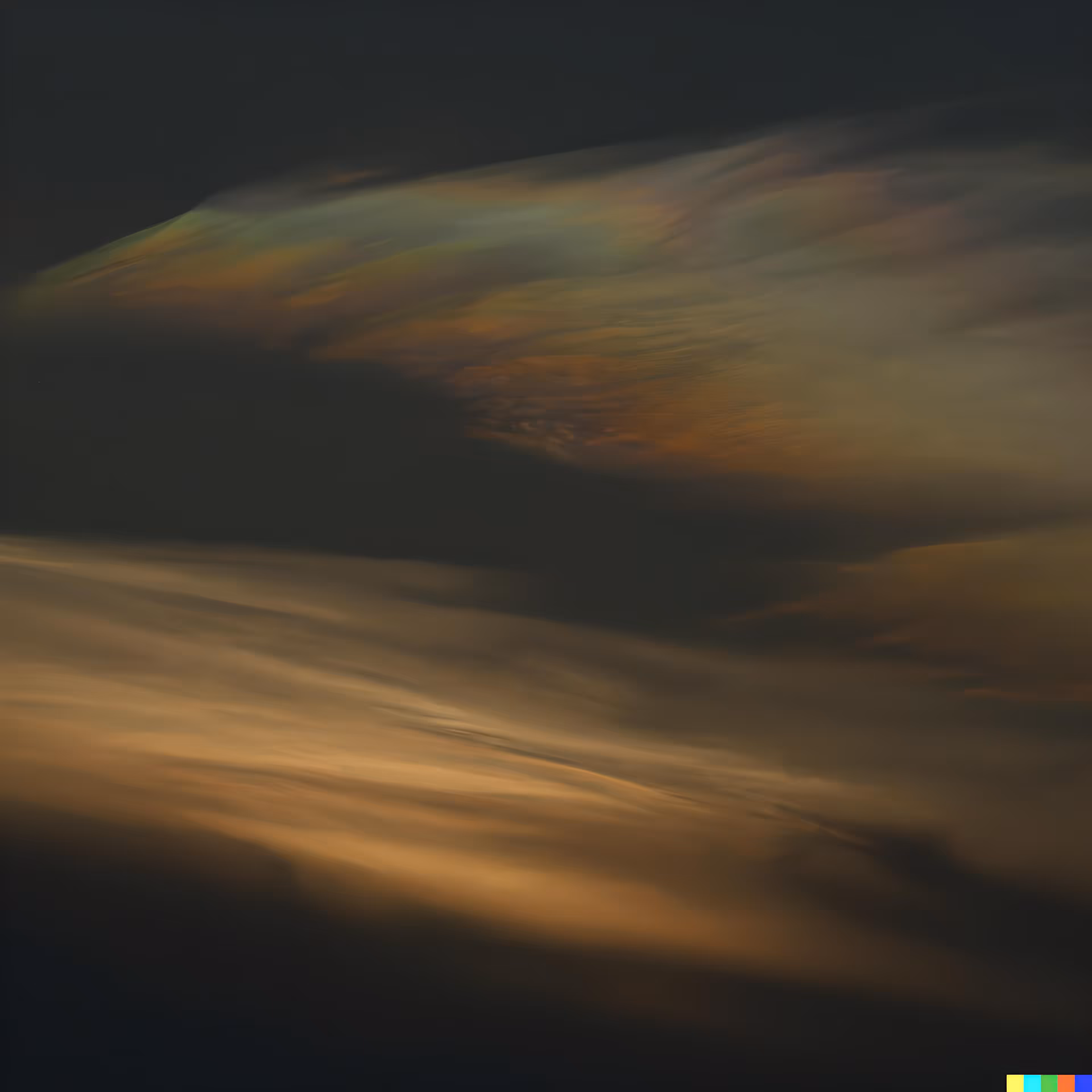 ☁️ 46 - a sunset with iridescent cumulus humilis cloud