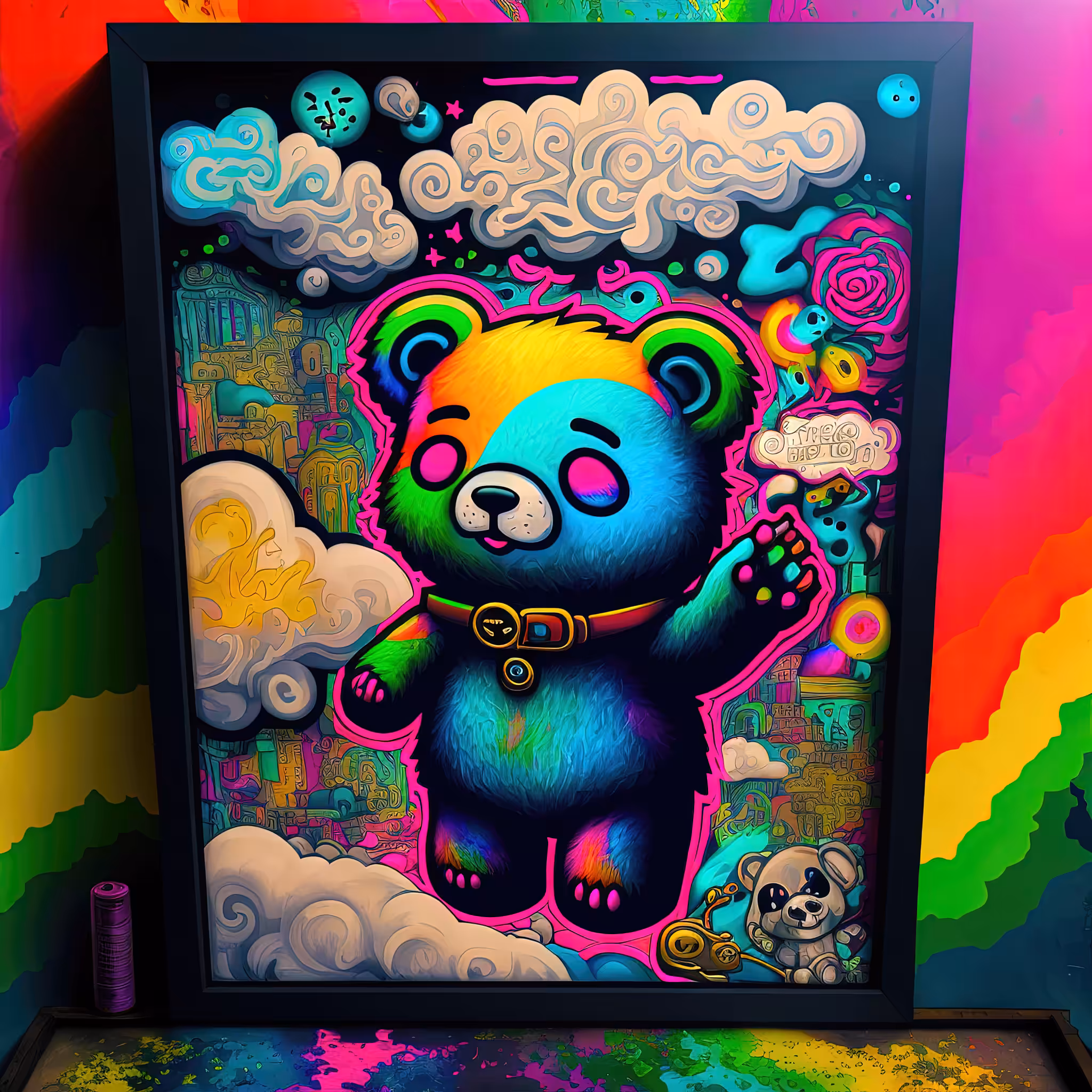 Ai Bear Art from GummyLSD: Gummy Framed #5