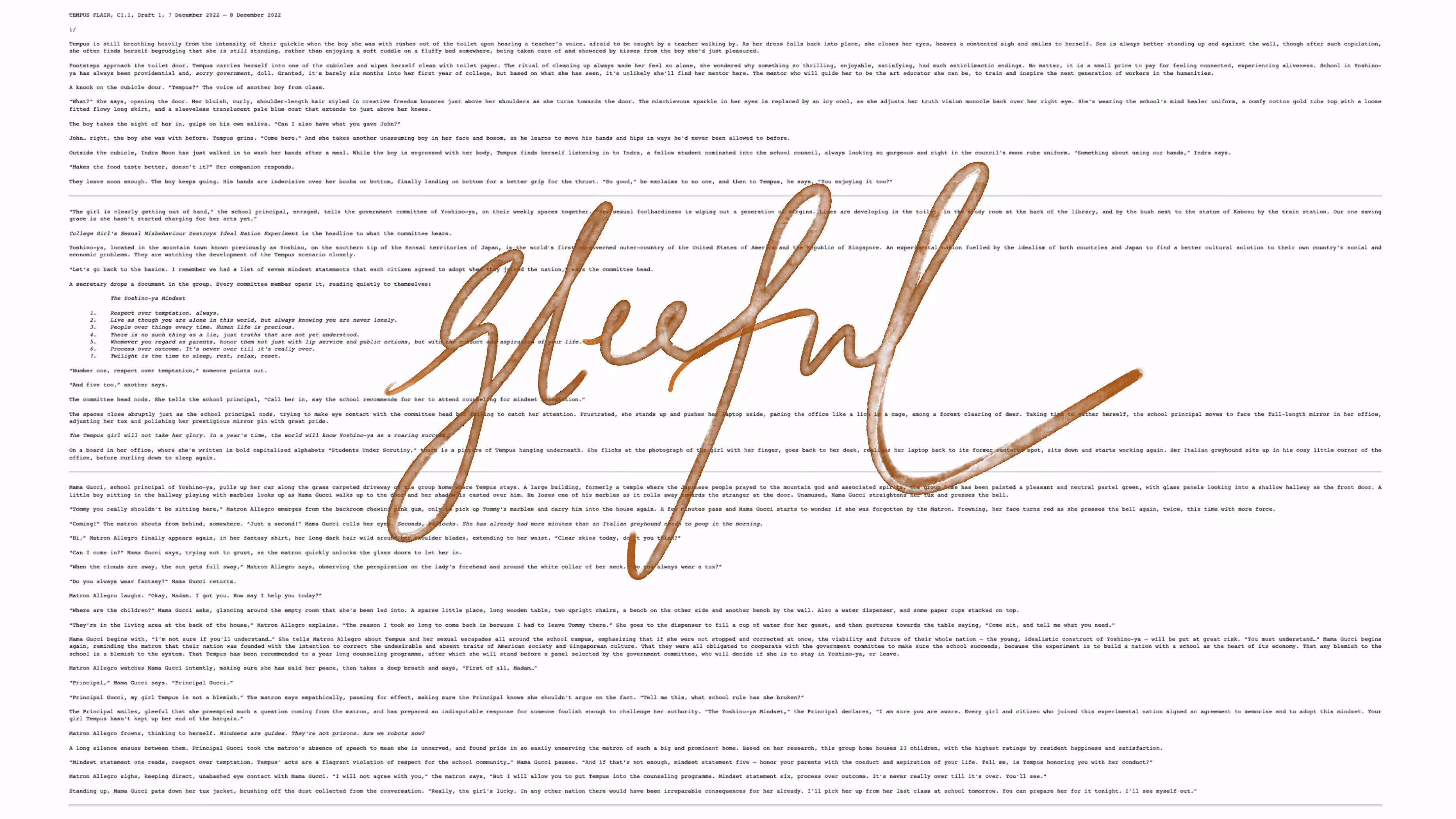 Chapter 1: gleeful :)