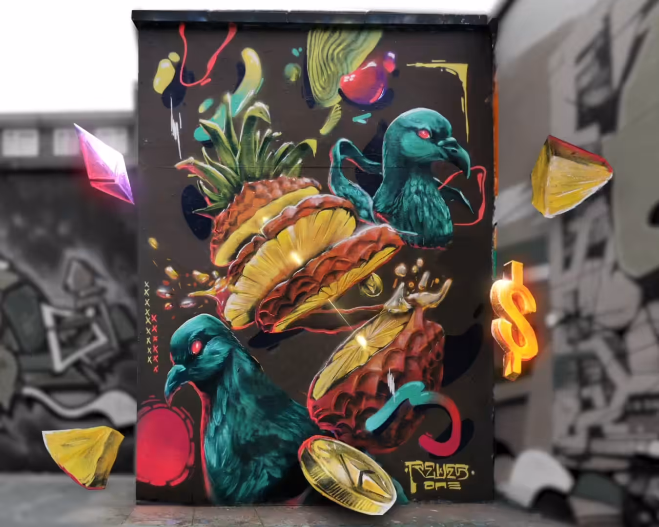 Graffiti on MEME Street