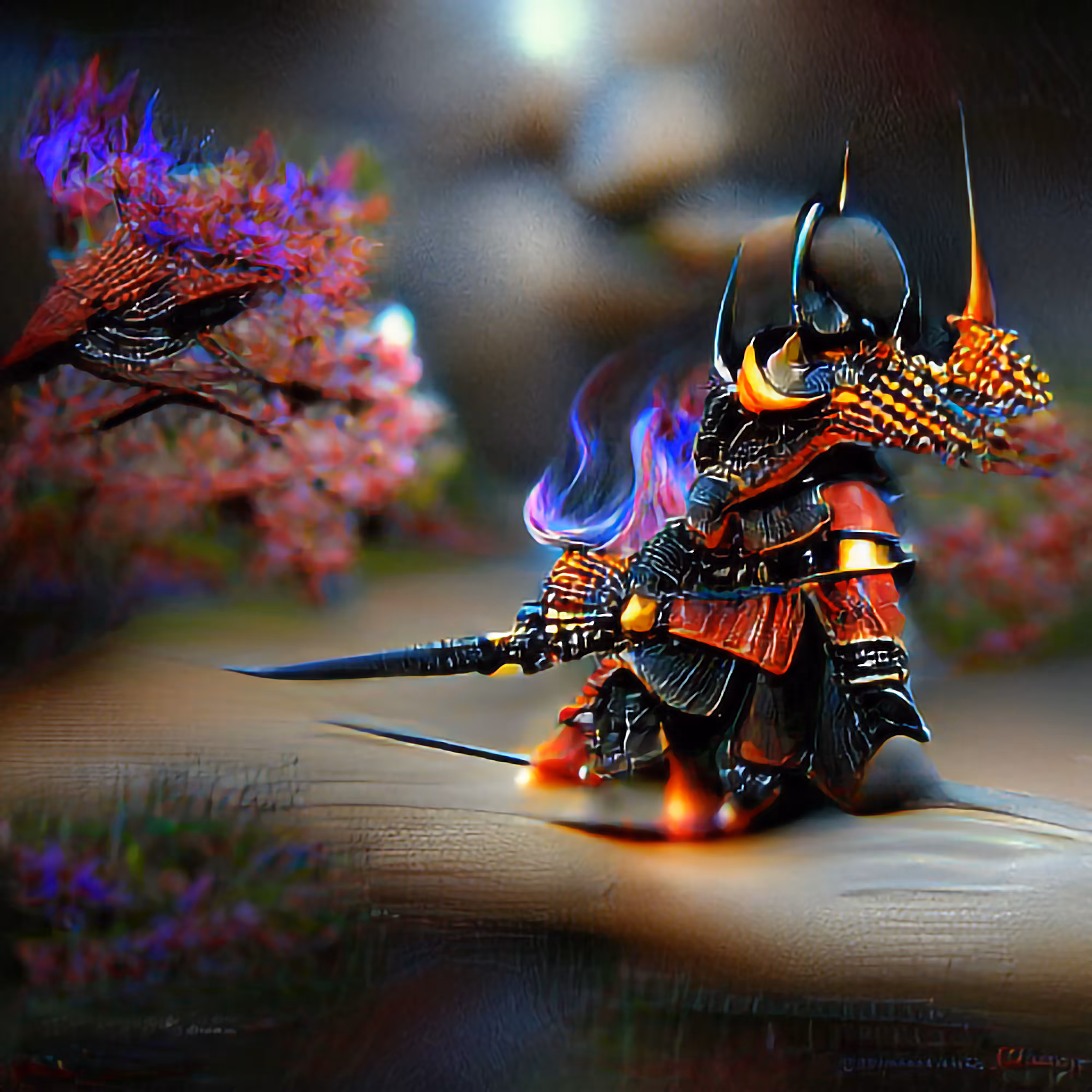 Samurai controlling the Ki