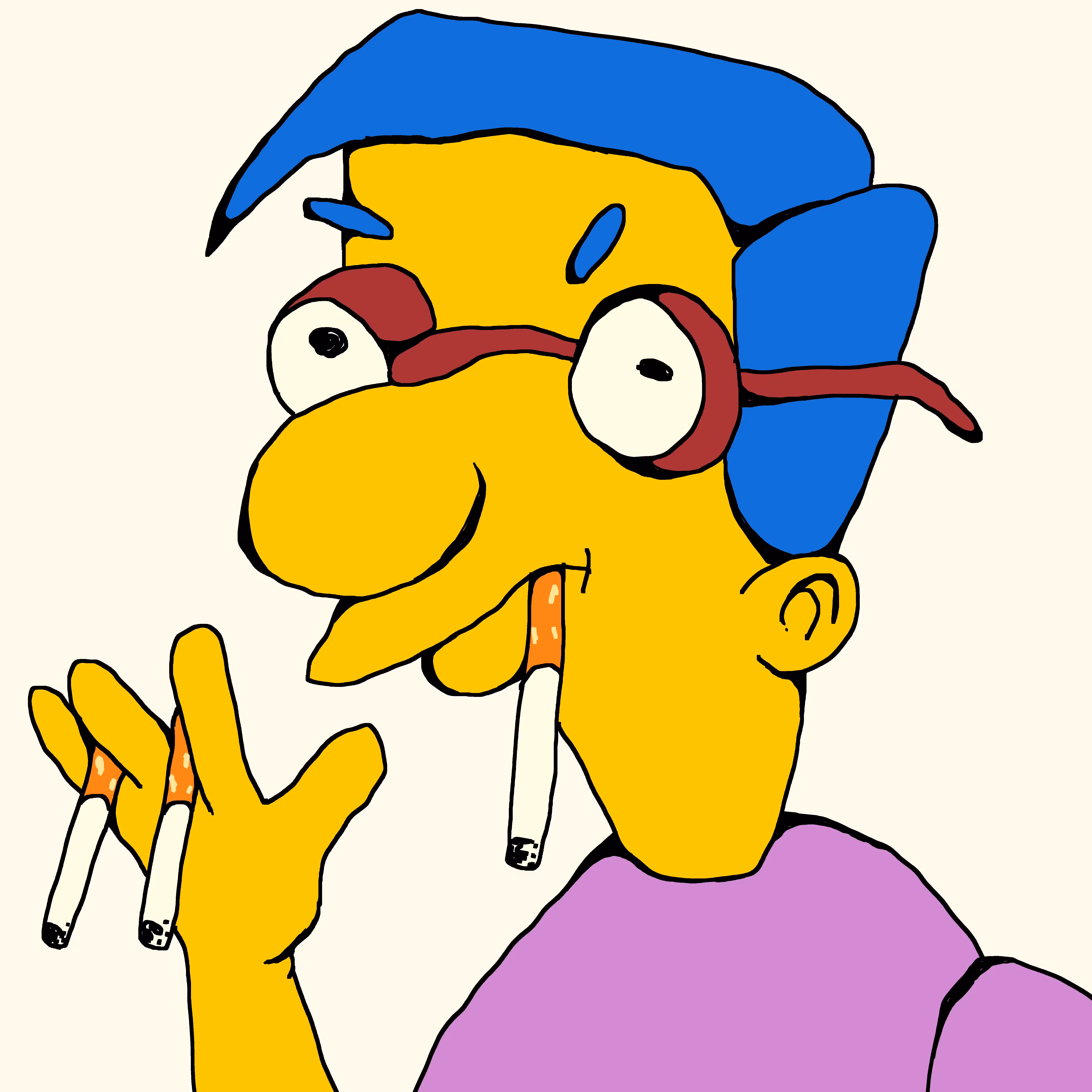 Milhouse con 3 puchos