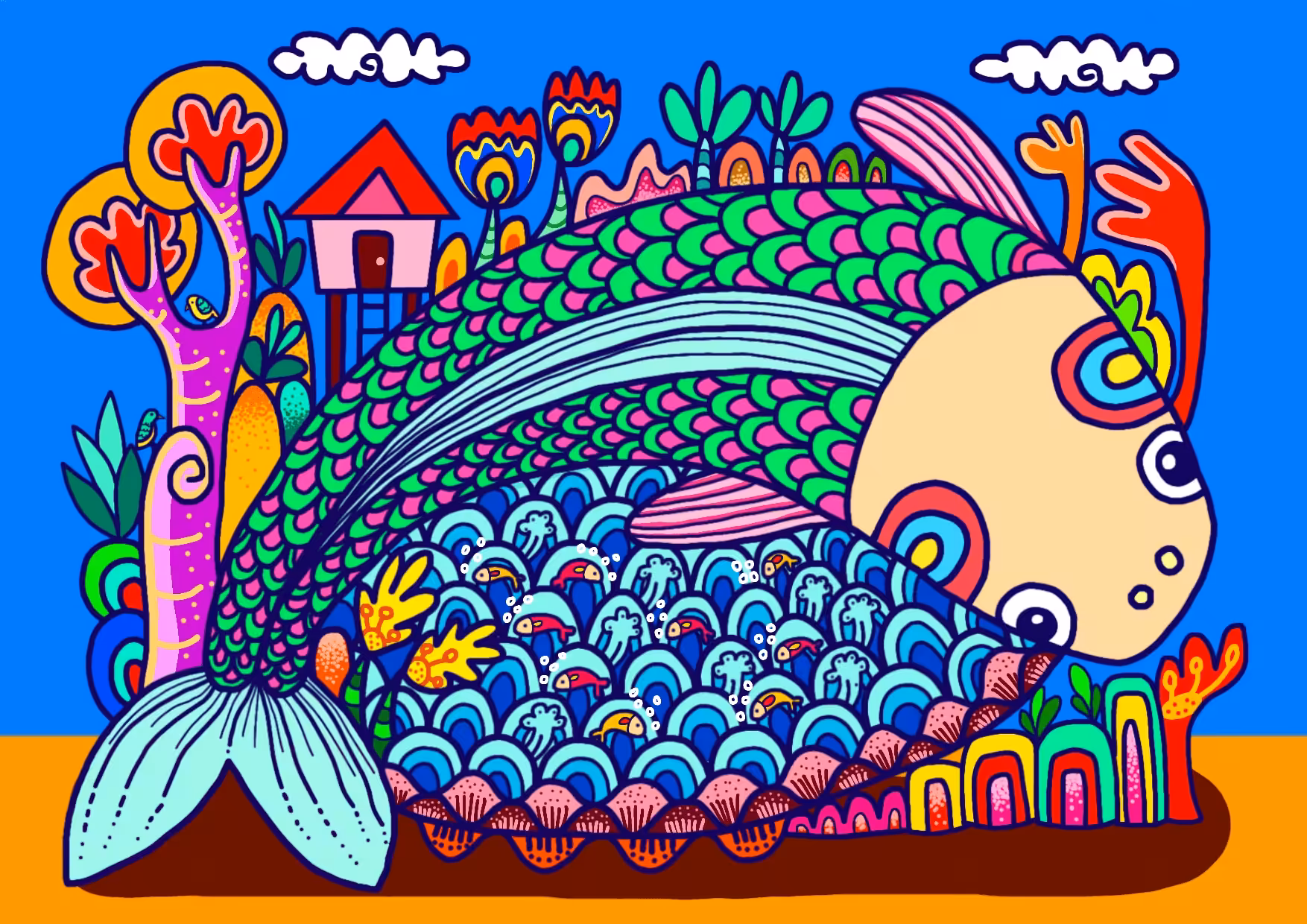 Imaginative lifestyle to lines and colorful.#35
