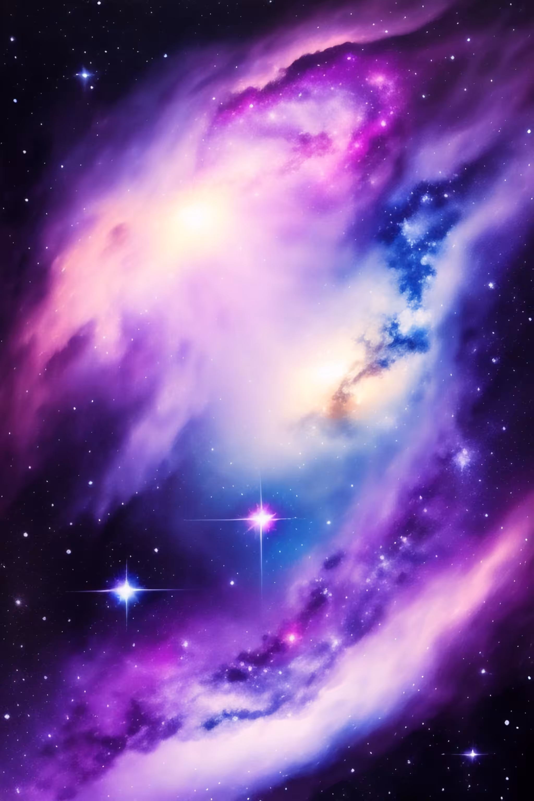 Purple galaxy and cosmic dust ✨