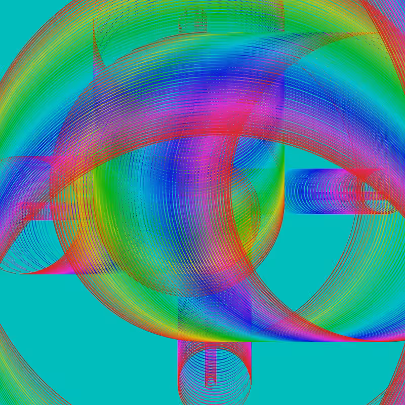 Fibonacci Rainbow Spirals var12 #3