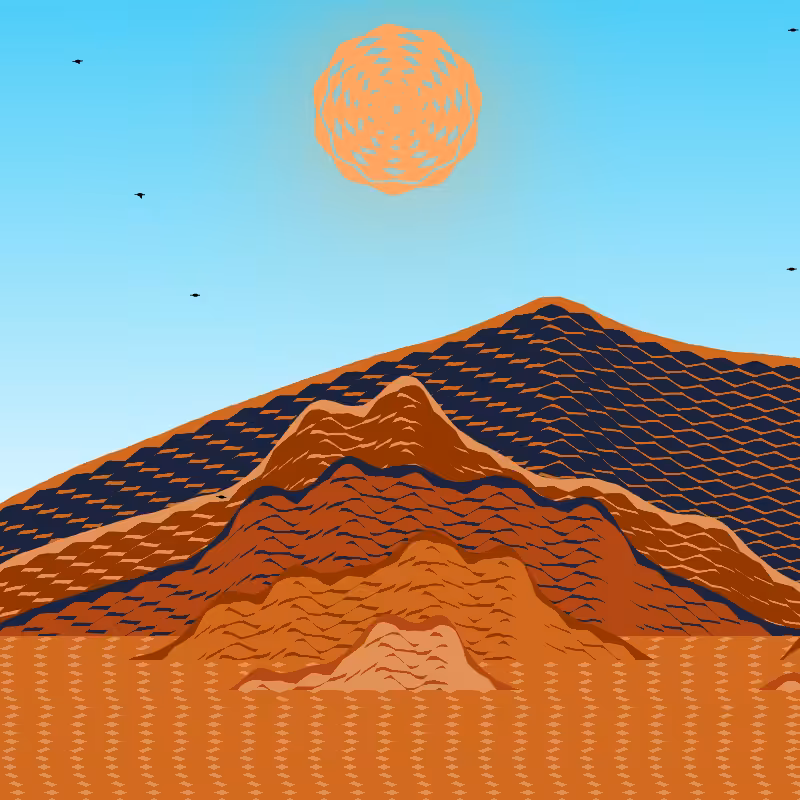 Painted Mountain Sunset #145