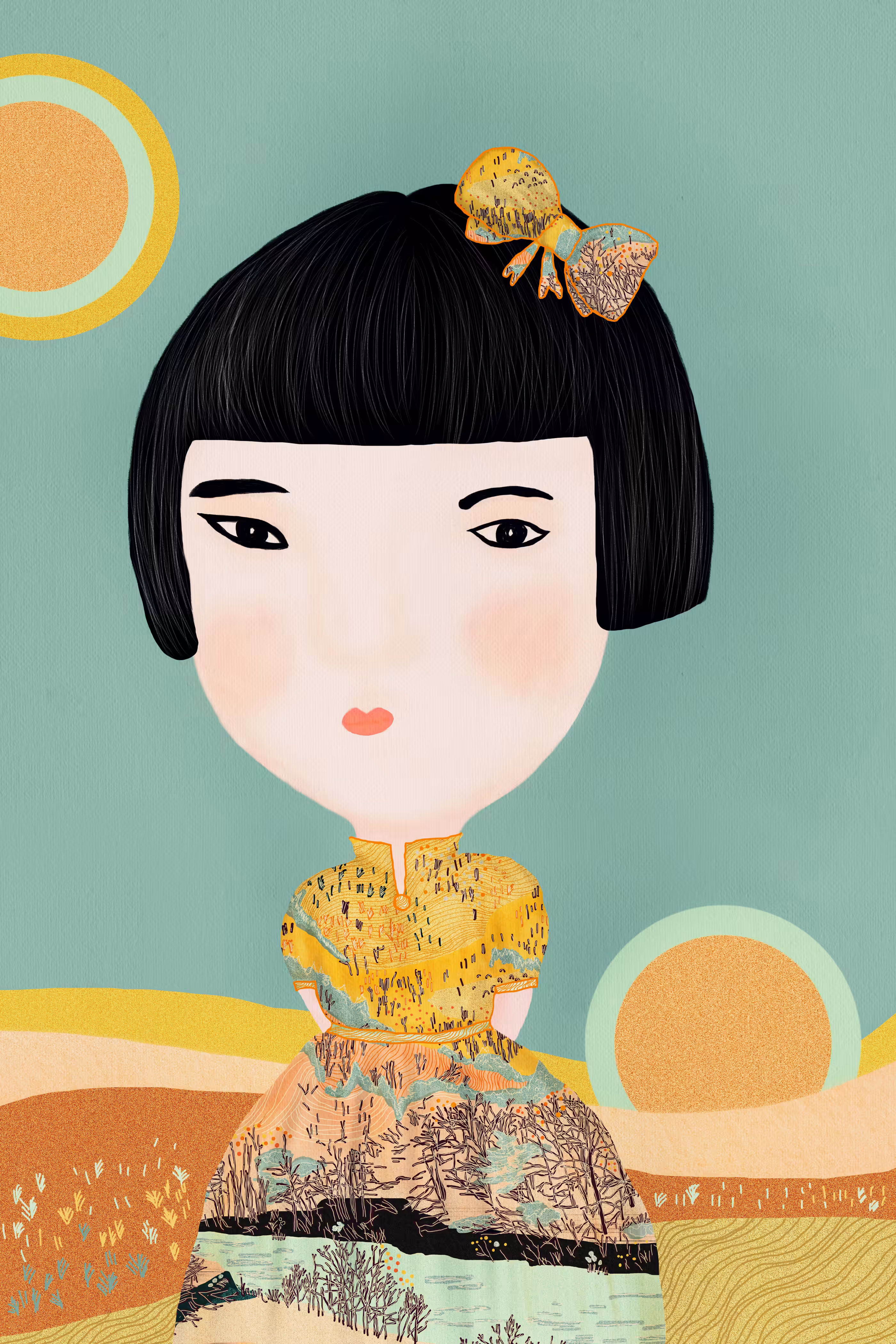 Rabbit girl in IN DETAIL SWEET dress 