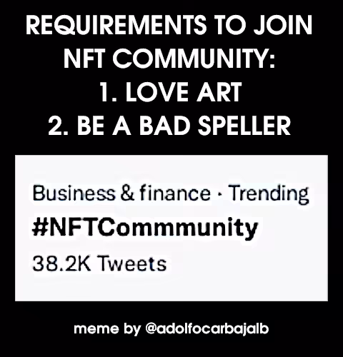NFT MEME: REQUIREMENTS TO JOIN NFT COMMUNITY
