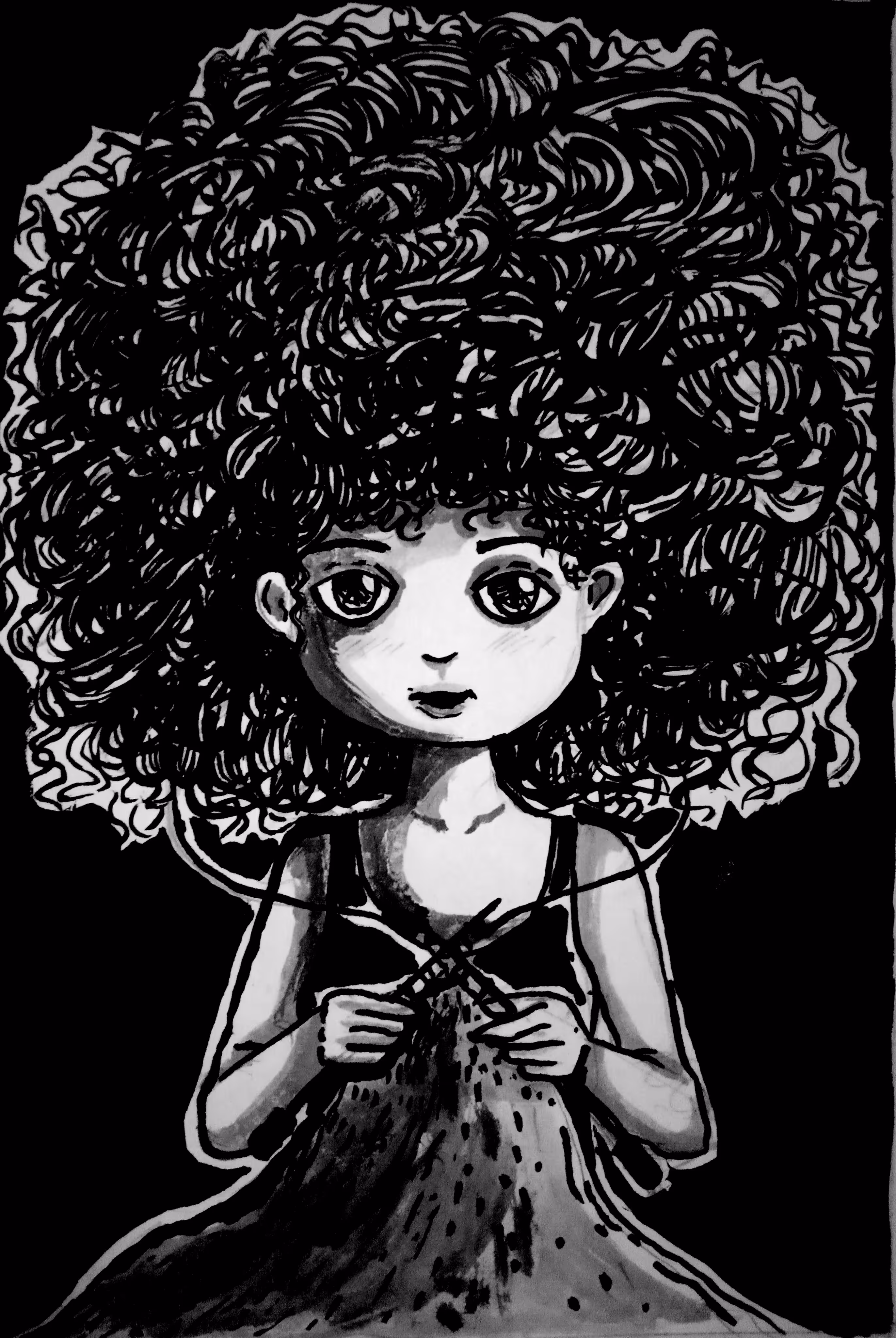 Knitting girl