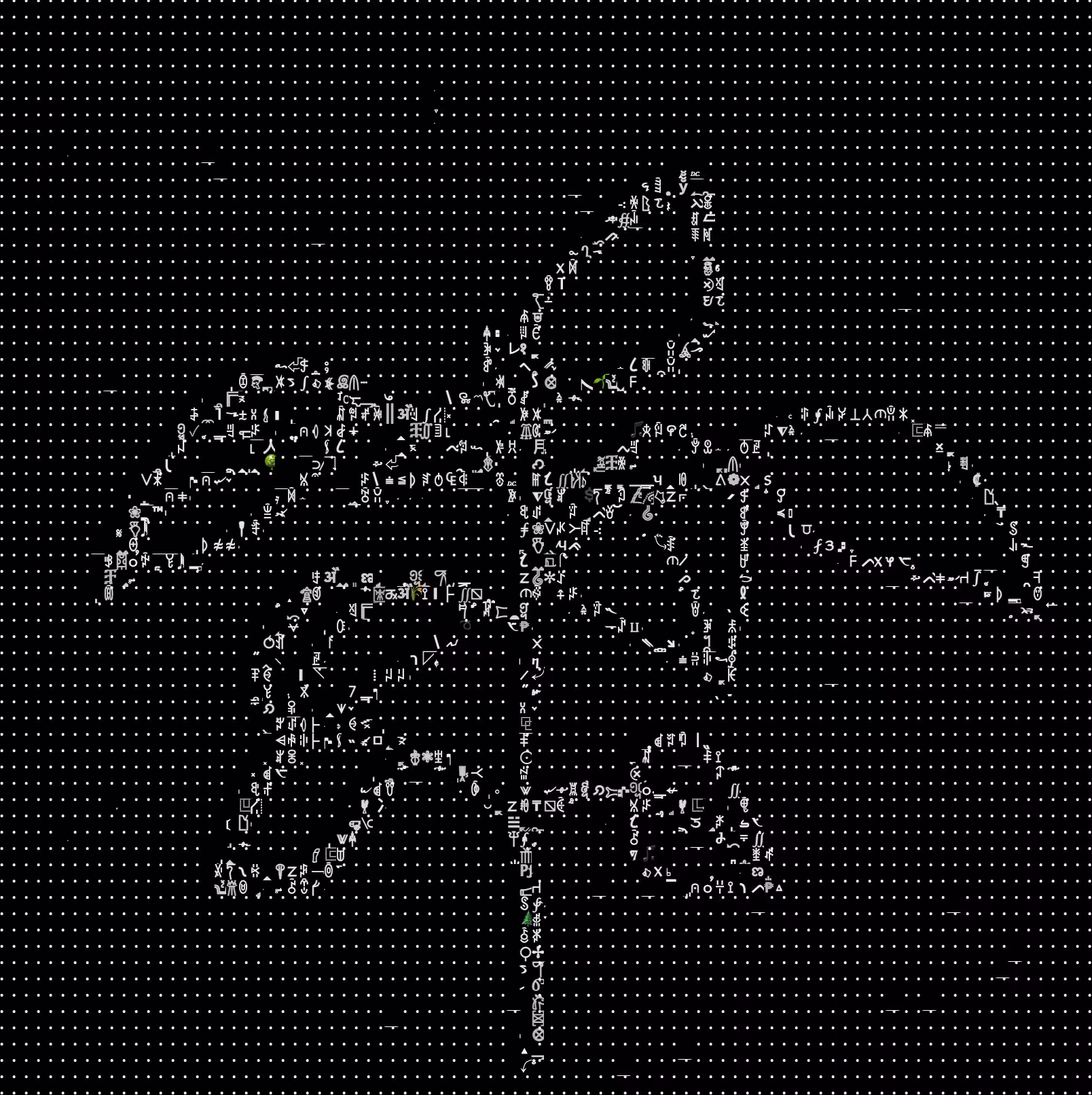 una plantita ascii en unicode