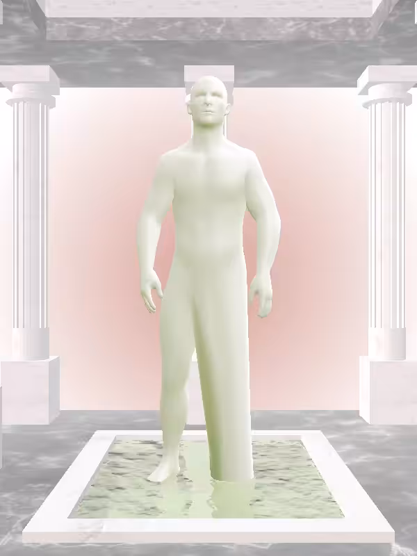 HeavenComputer: The Indifferent Matte Green Man #2990