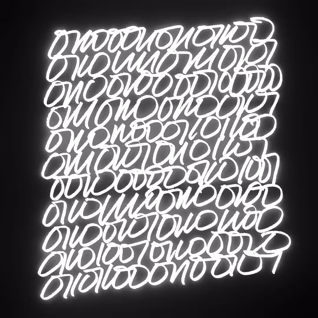 Cursive Binary: cloud vellum indelible 