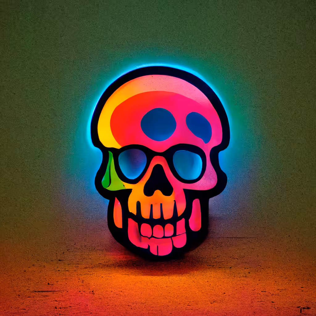 Neon Skull 02