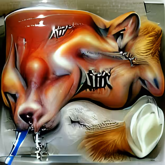 Fox drinking milk