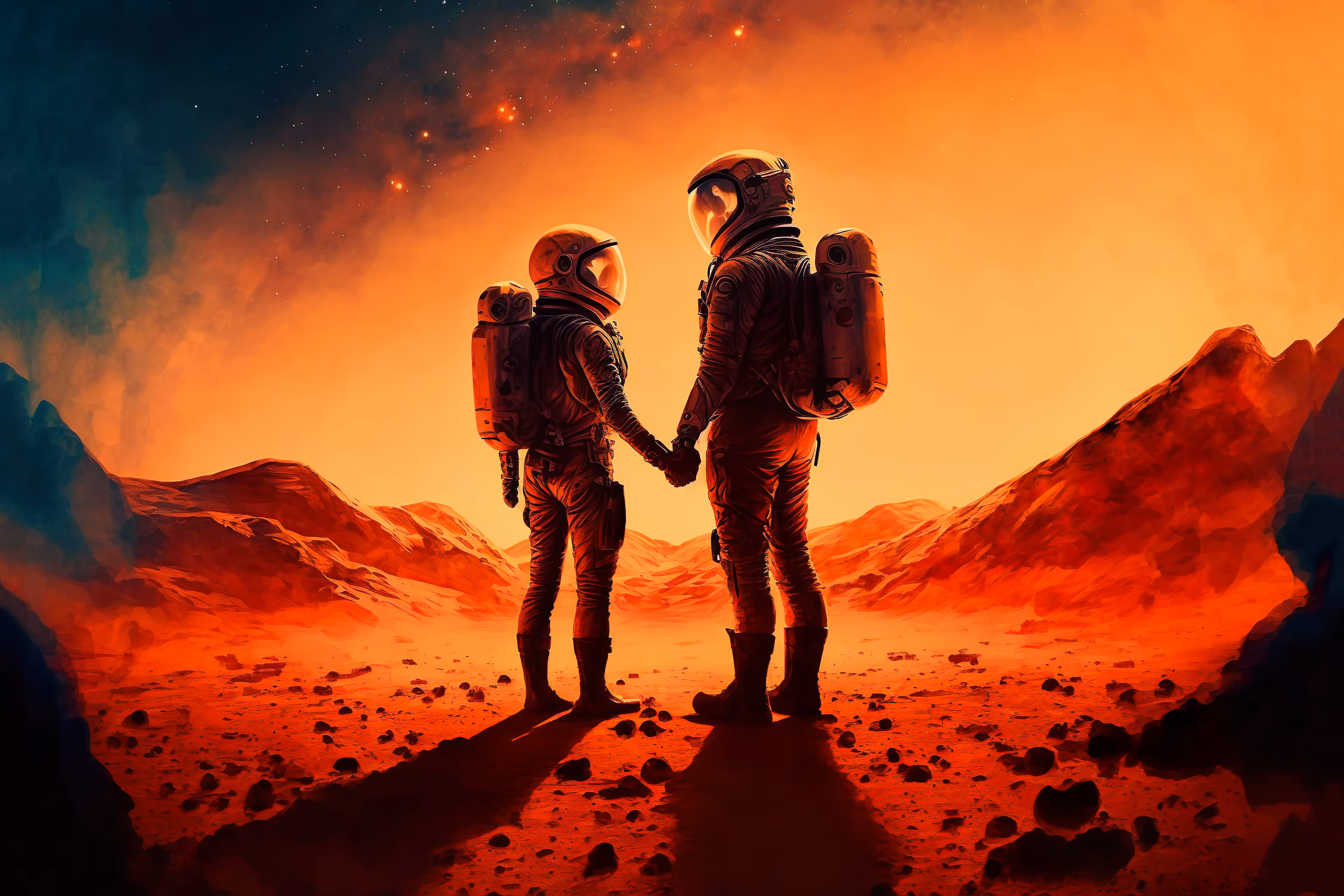 oe | #12 | painting | lovers on mars