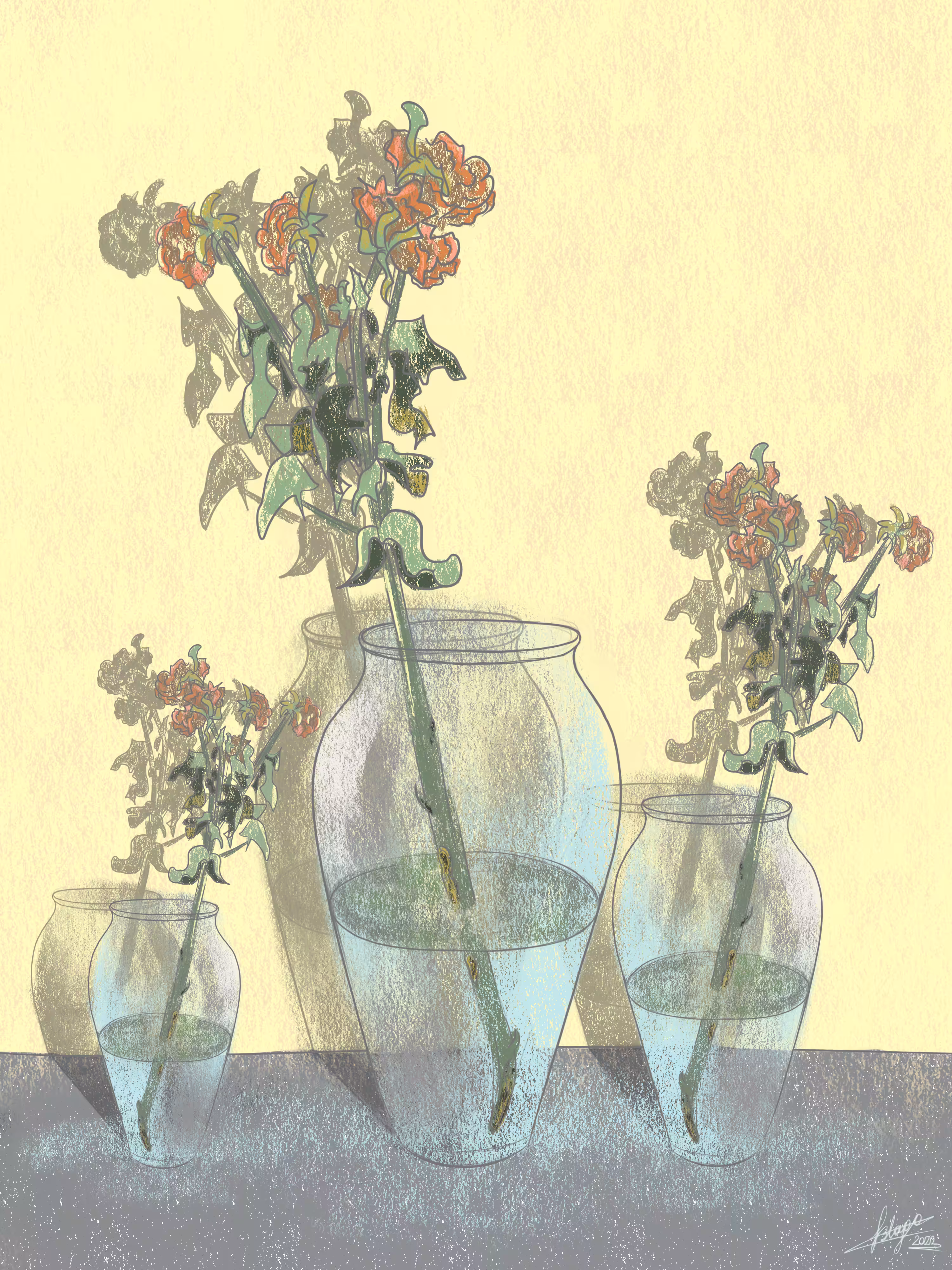 Three Vases