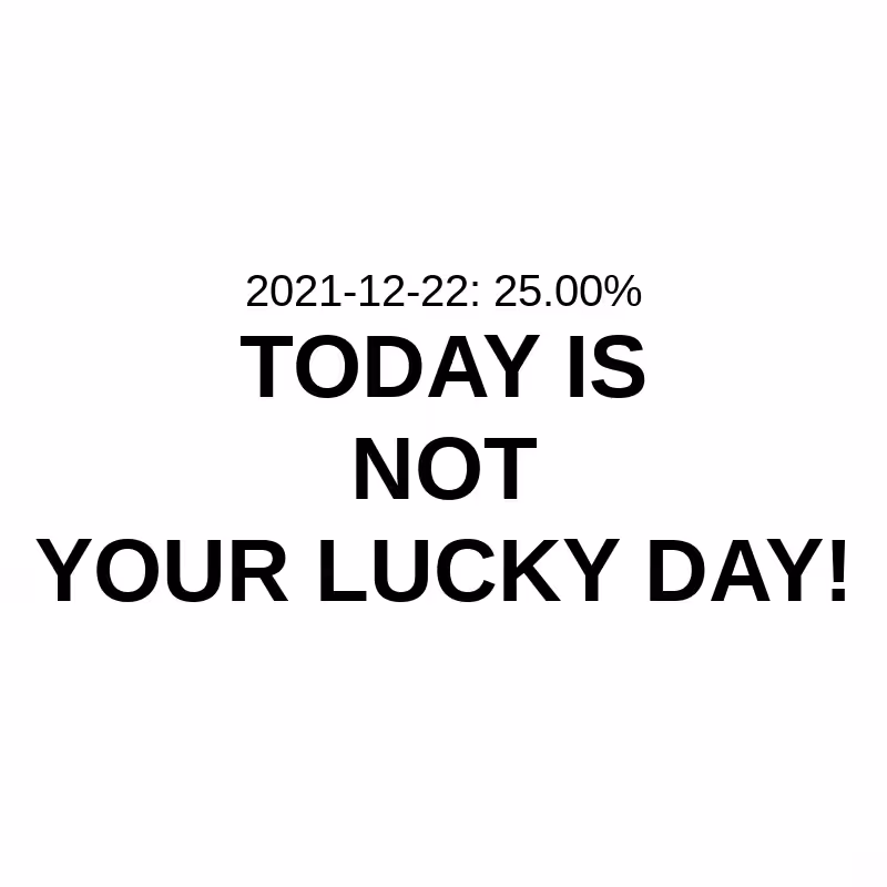 Is Today Your Lucky Day= #5