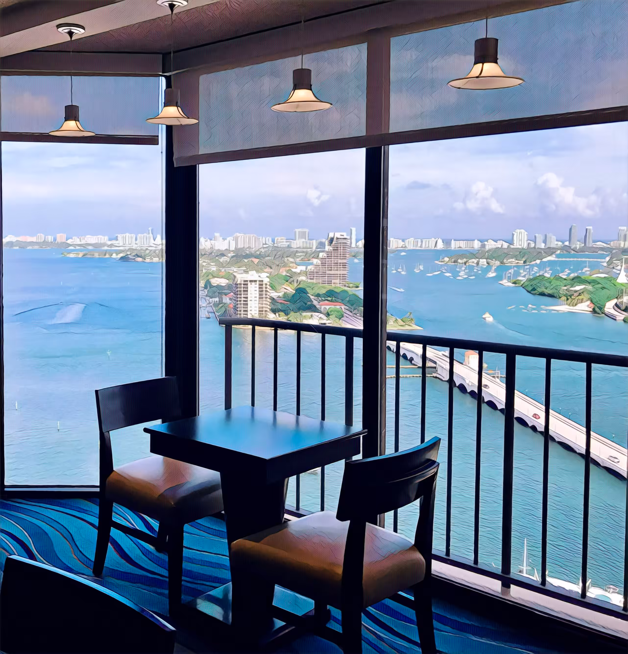 Miami Table For 2 with a View