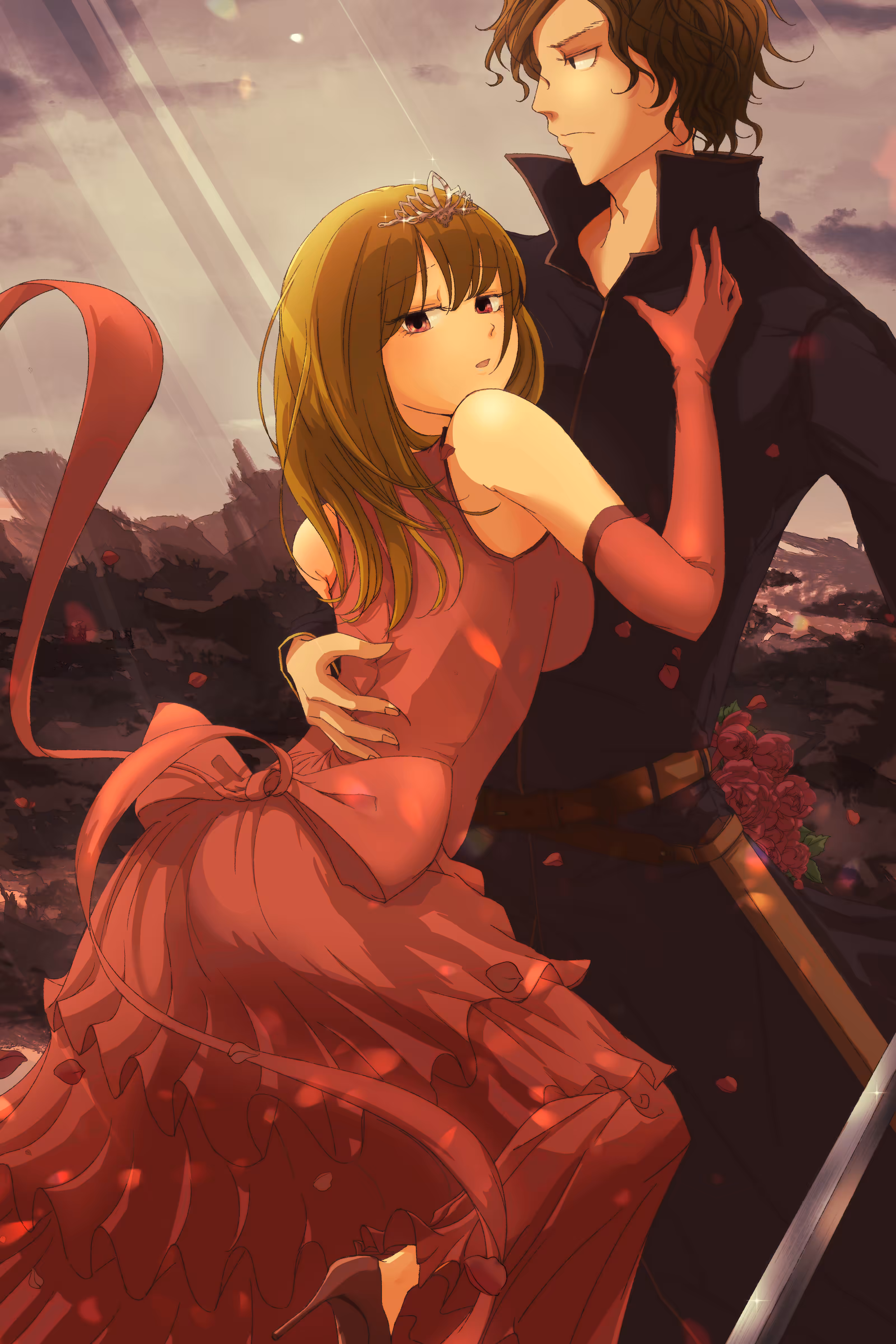 La demoiselle rose et son chevalier