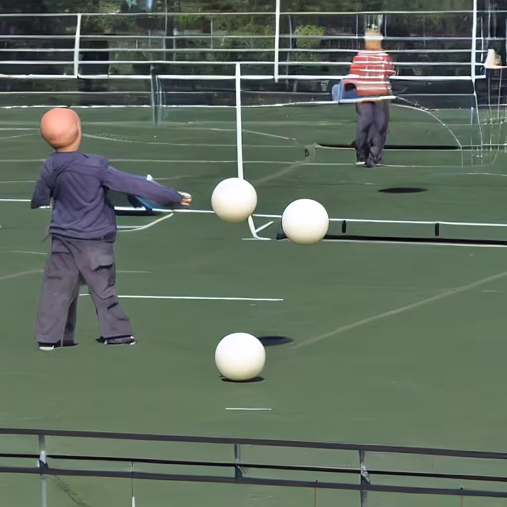 "three balls thrown in the air to get a straight line" attempt #30
