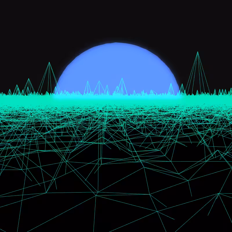 Generative Retrowave Field #12