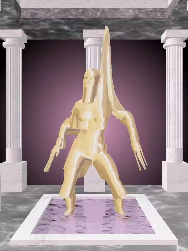 The Dancing Real Gold Woman #7266