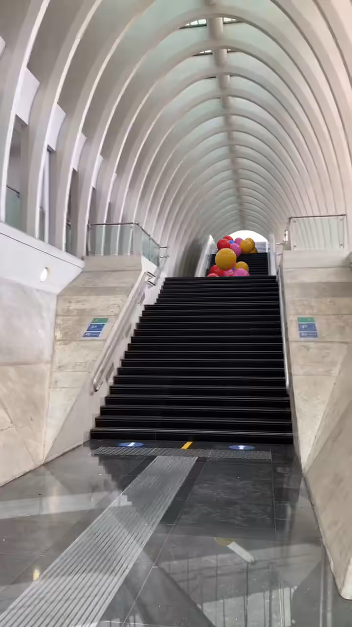 Balls on Stairs