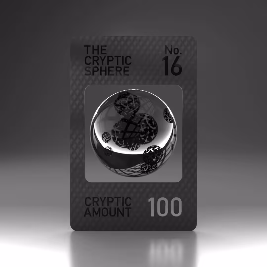 The Cryptic Sphere, Animated Trading Card No. 16