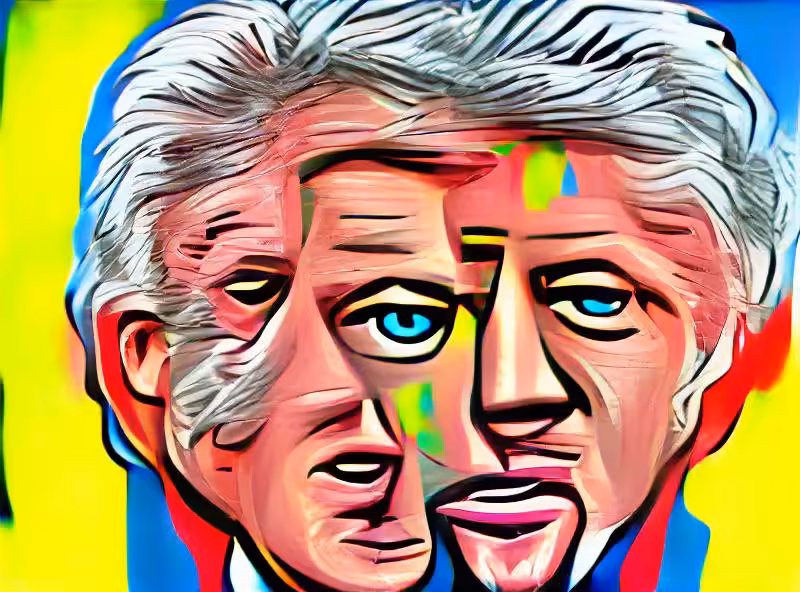 Abraham's First Works: Bill Clinton Pop Art