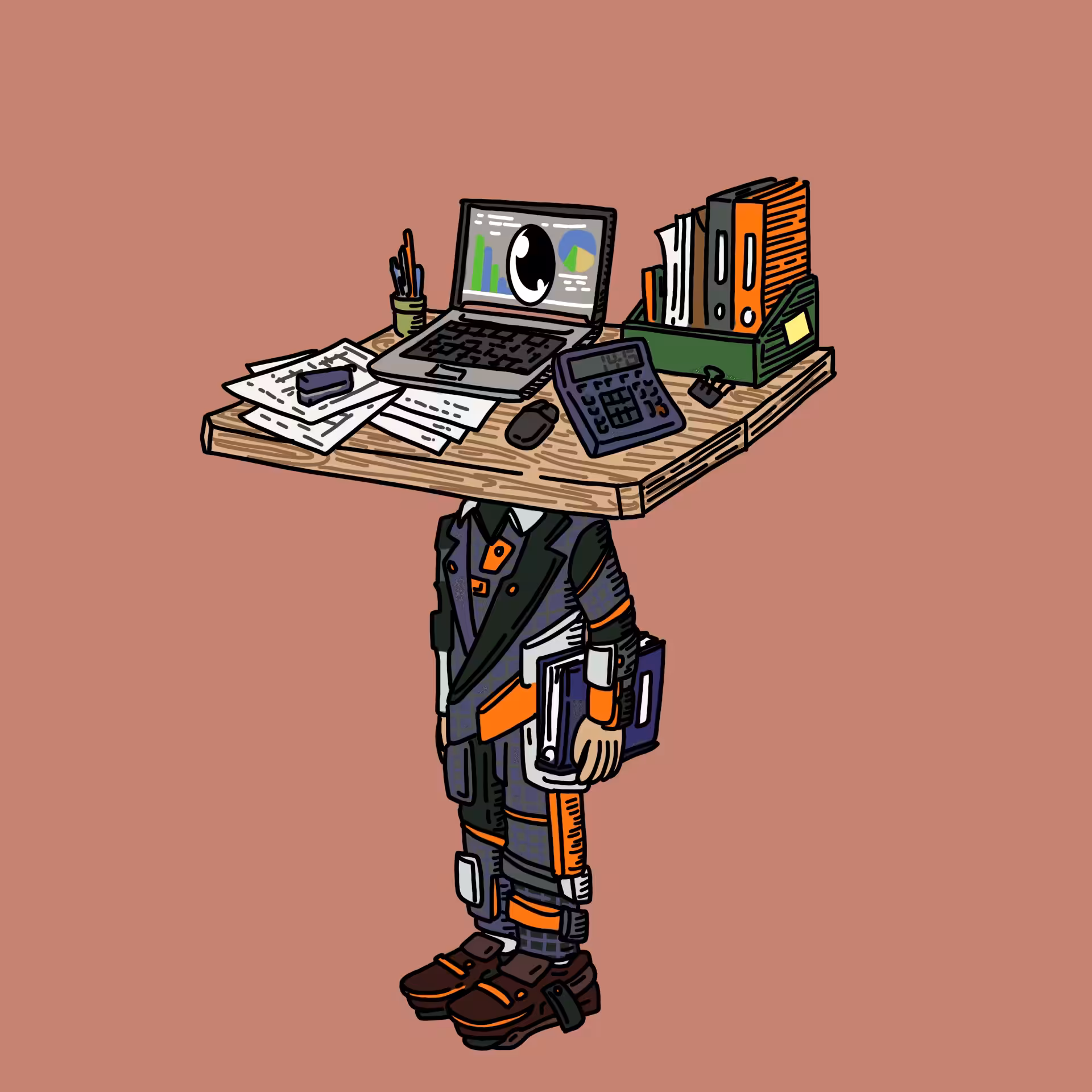 Accountant one eyed guy #00146