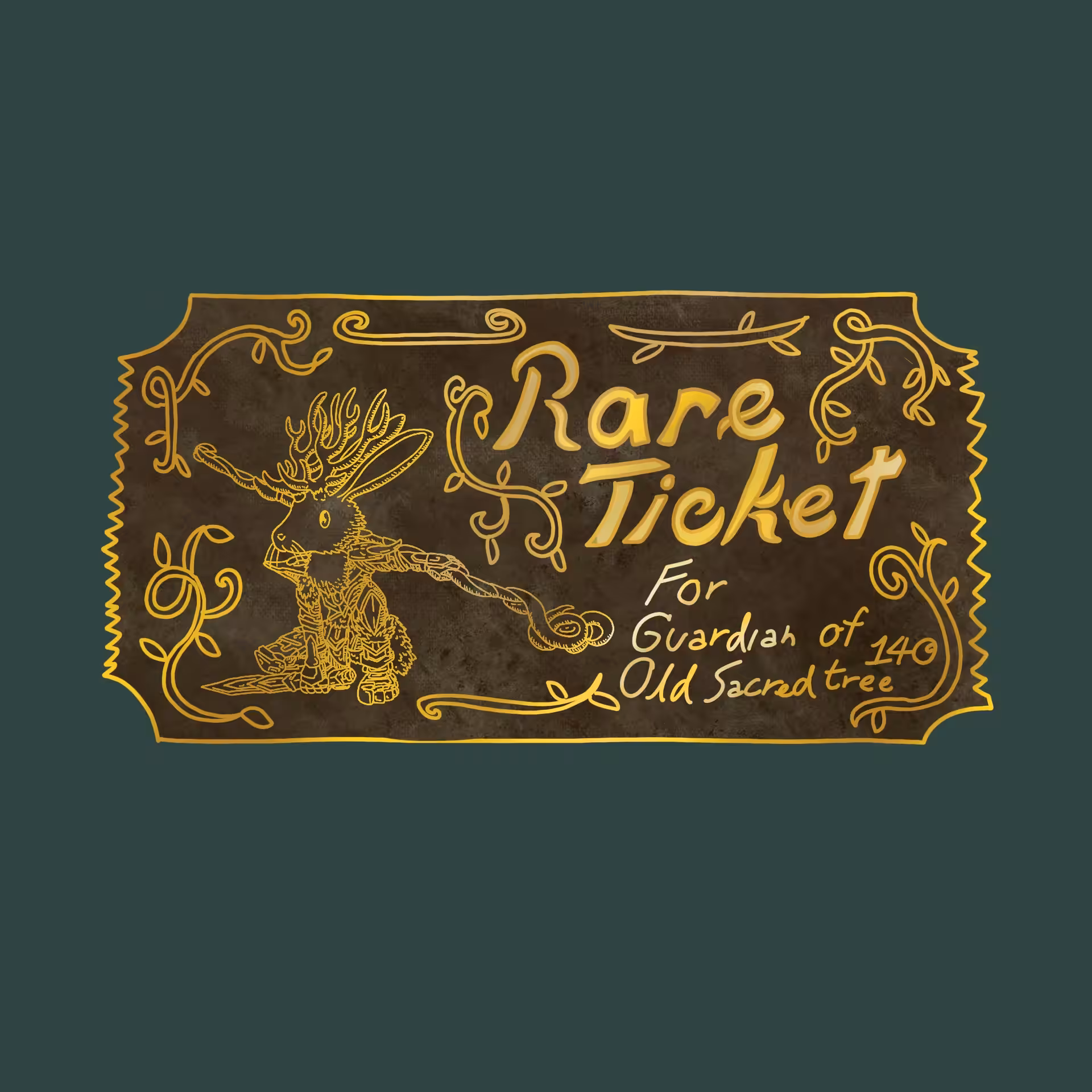 RareTickets for the Guardian of old sacred tree one eyed guy #00140