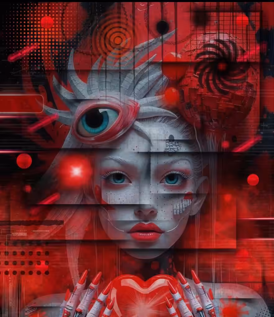 Immersed in red