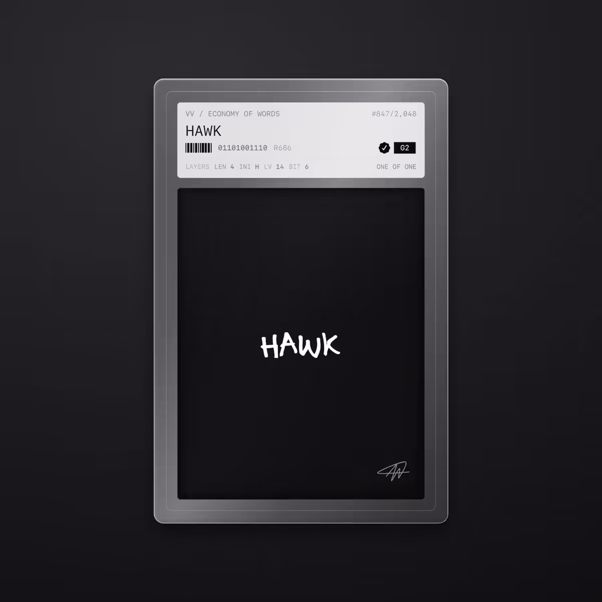 Economy of Words: HAWK · #847