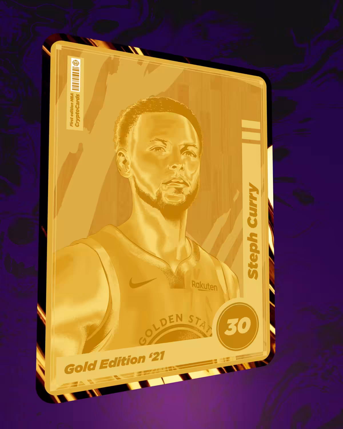 Steph Curry  - NBA CryptoCards - Gold Edition 2021 - 1/3