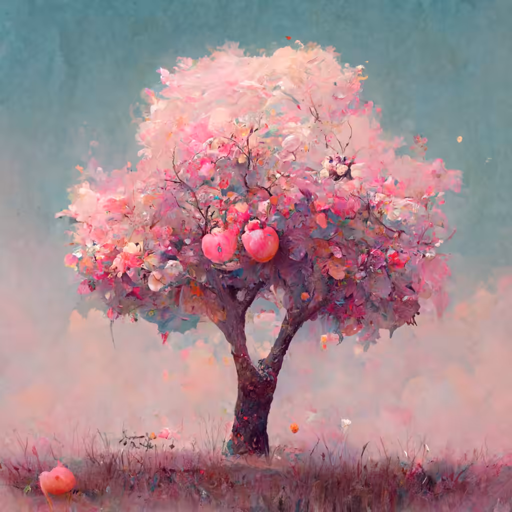 pink apple tree