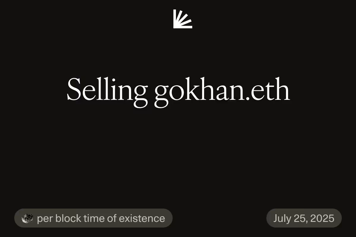 Selling gokhan.eth #0