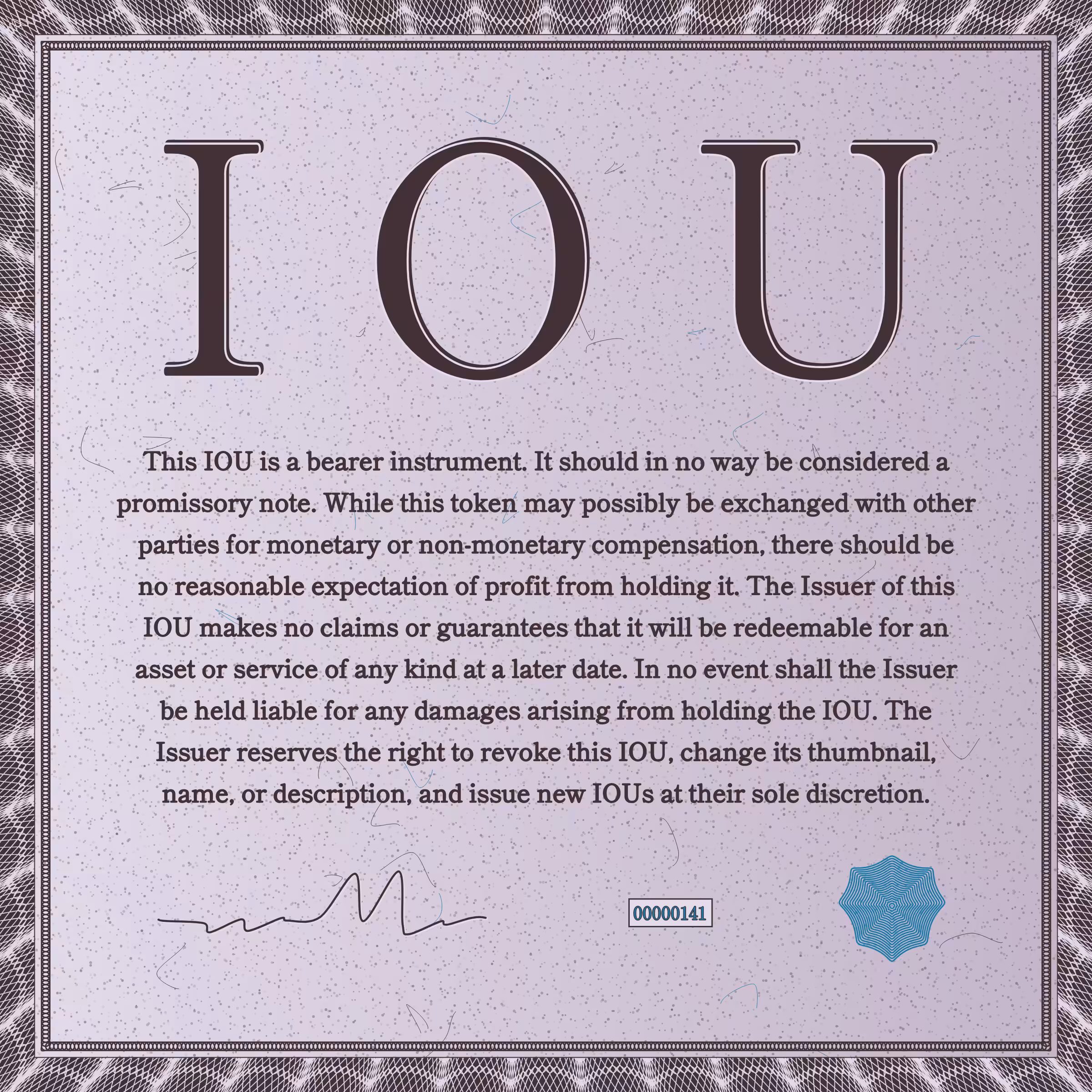 IOU #141