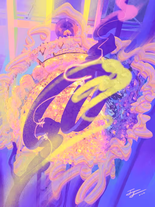 Abstract Painting ; Abstract Vibes: Chandelier