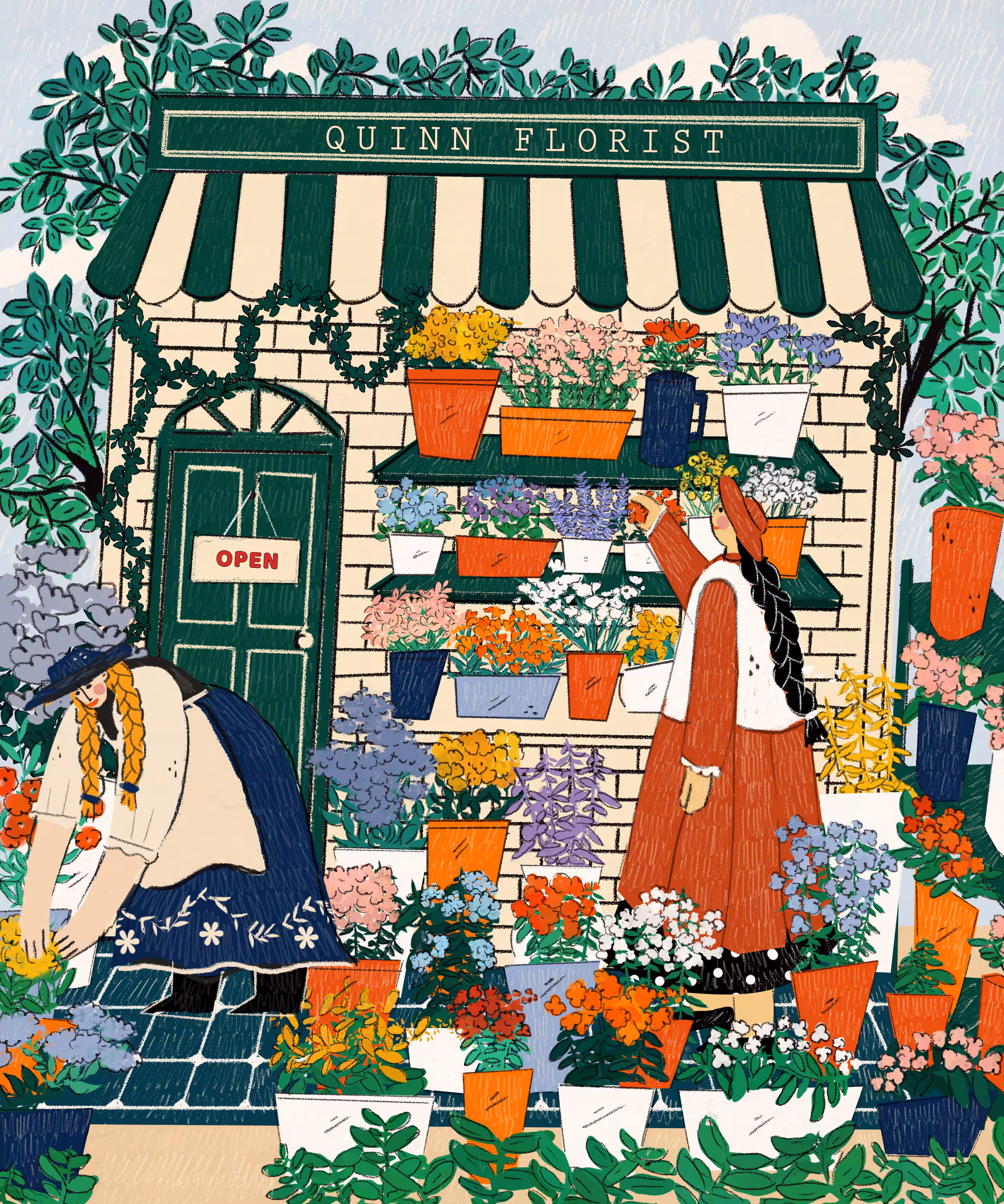 Saturday at Flower Shop