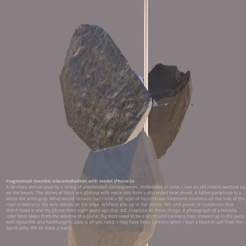 Fragmented triacontahedron with iPhone 5s #61