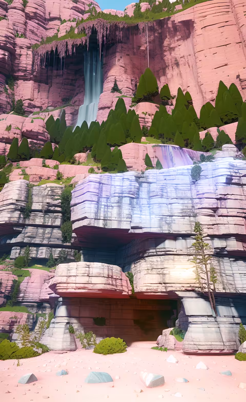 Pink Rocks and Waterfalls 5
