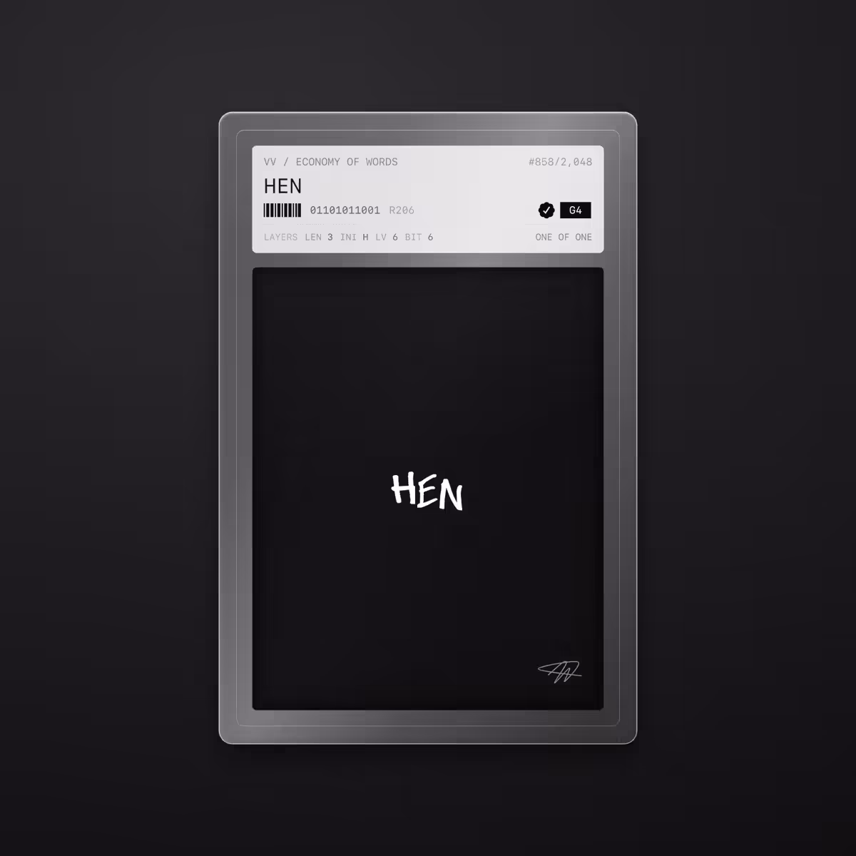 Economy of Words: HEN · #858