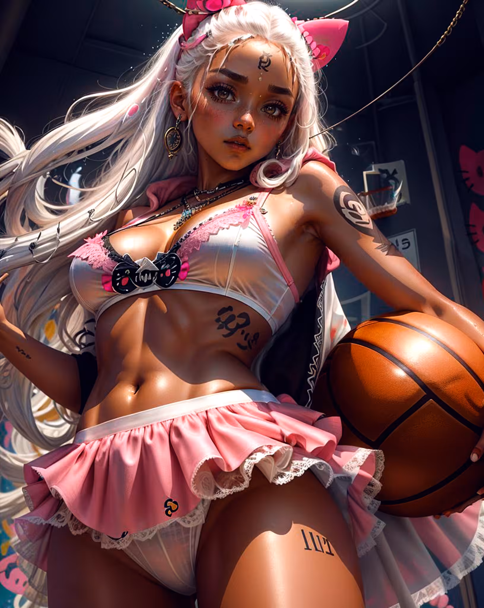 the girlfriend of a basketball player