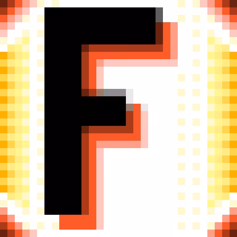 Drop Cap "Stamped One" Letter F