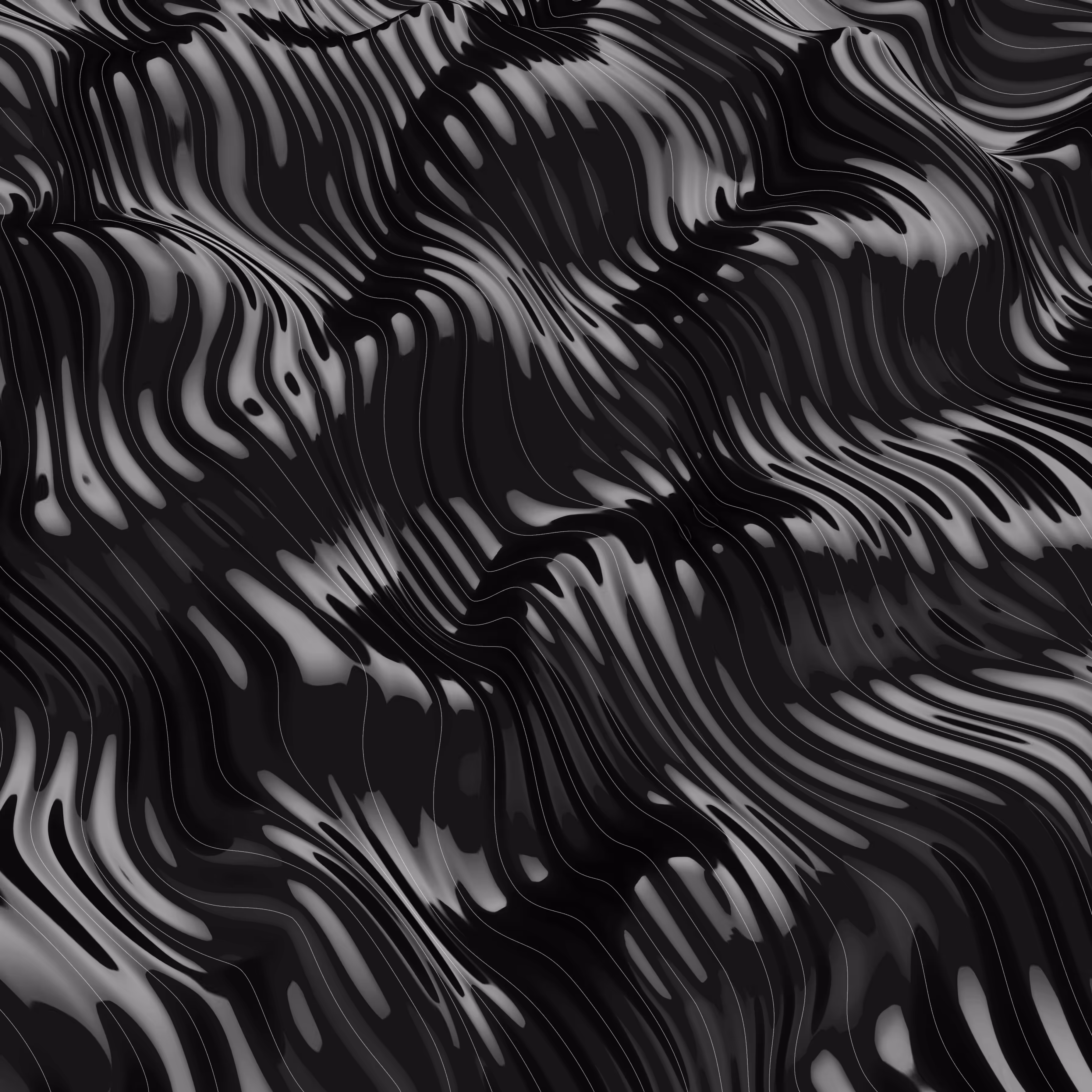 Black glass waves #1