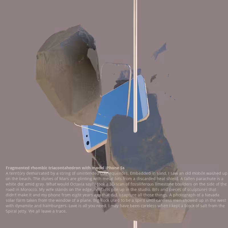 Fragmented triacontahedron with iPhone 5s #3