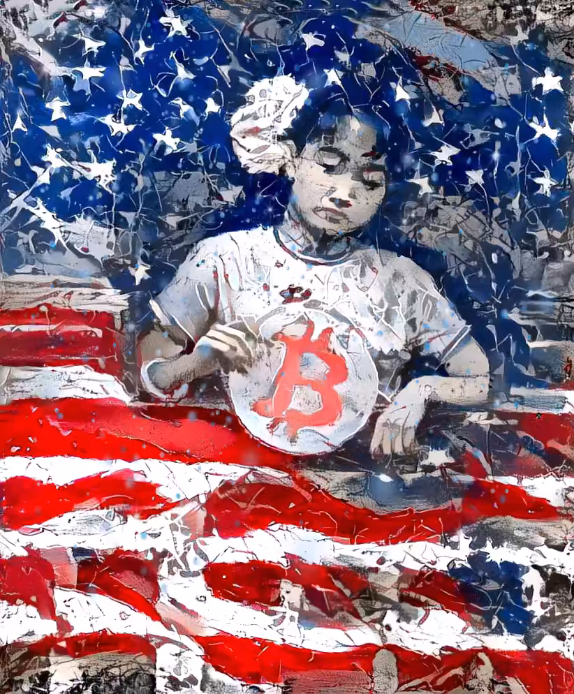 The girl with Bitcoin
