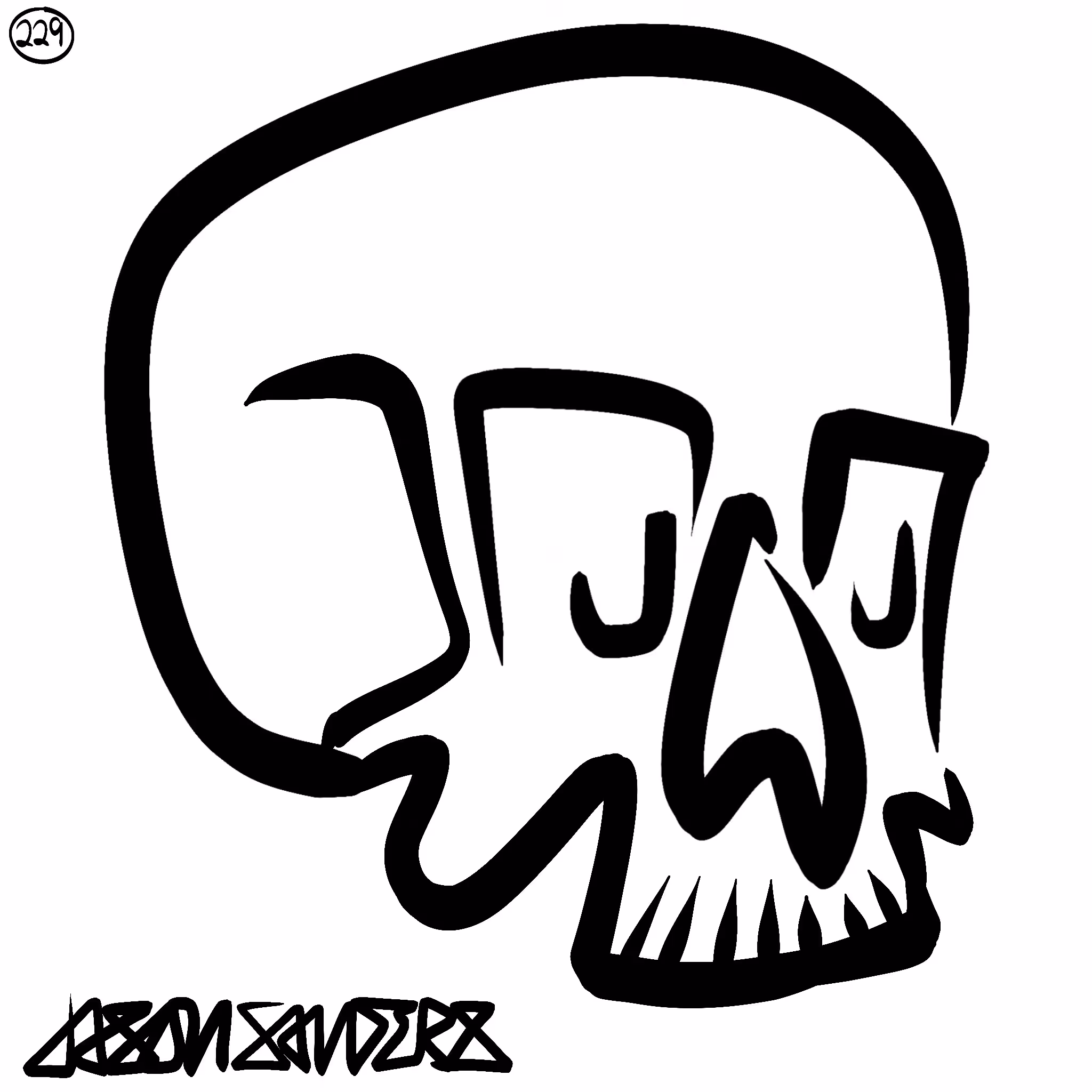 Skull Lines “Seventy-Two” By DrainedEye | #229